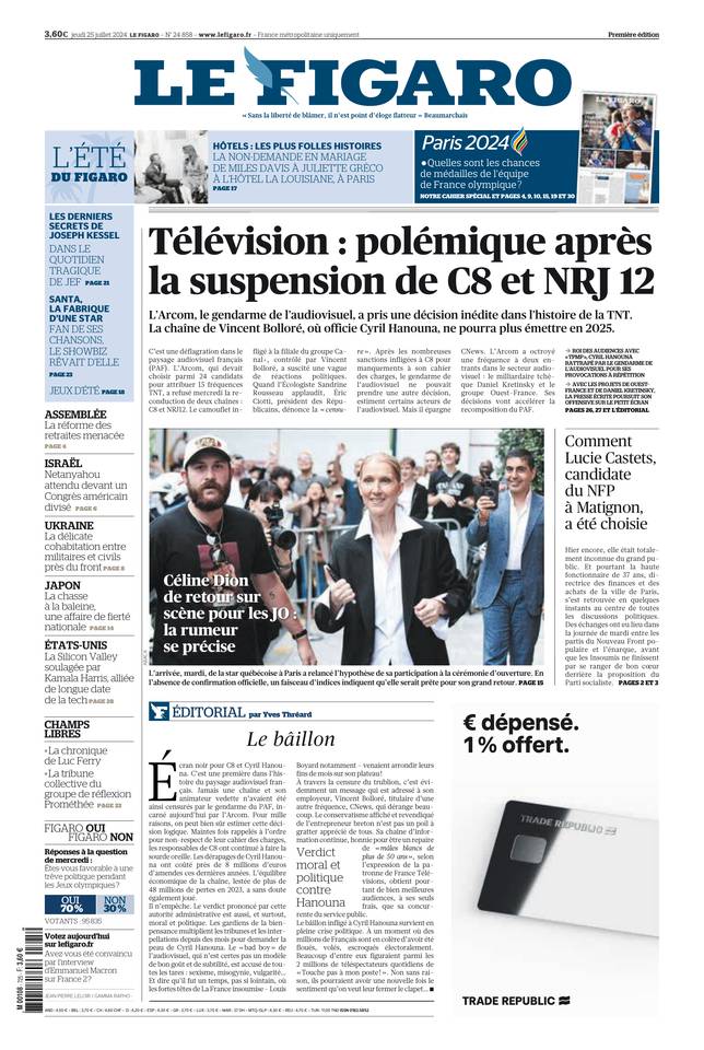 Prima-pagina-le-figaro-di-oggi-24-07-2024