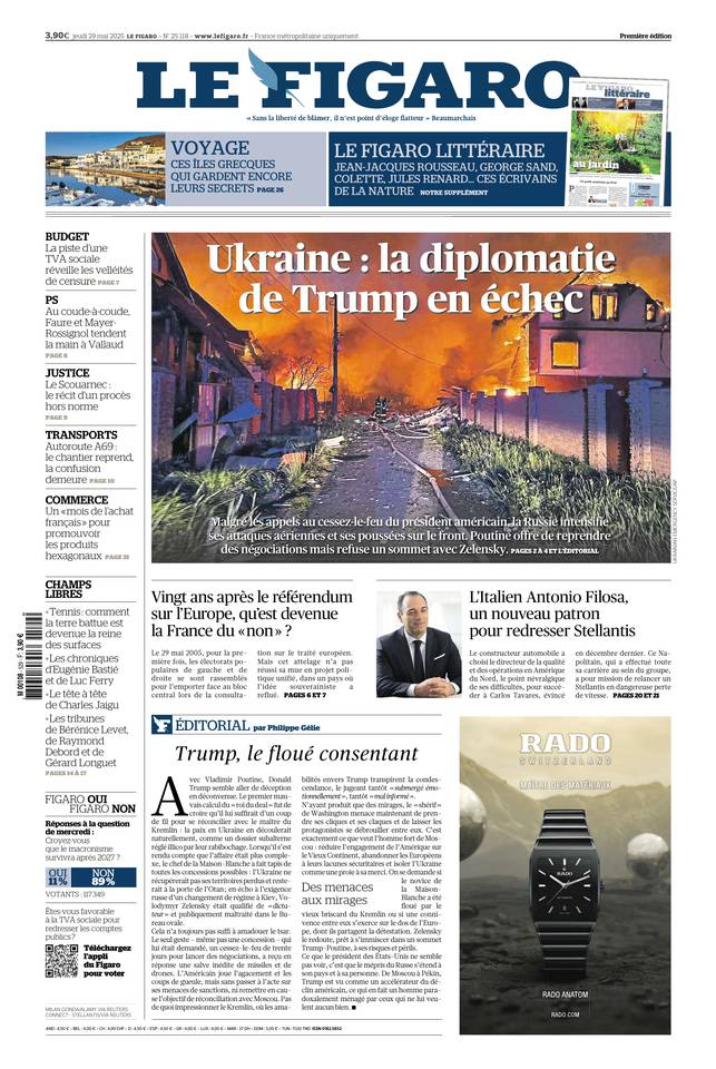 Prima-pagina-le-figaro-di-oggi-28-05-2025