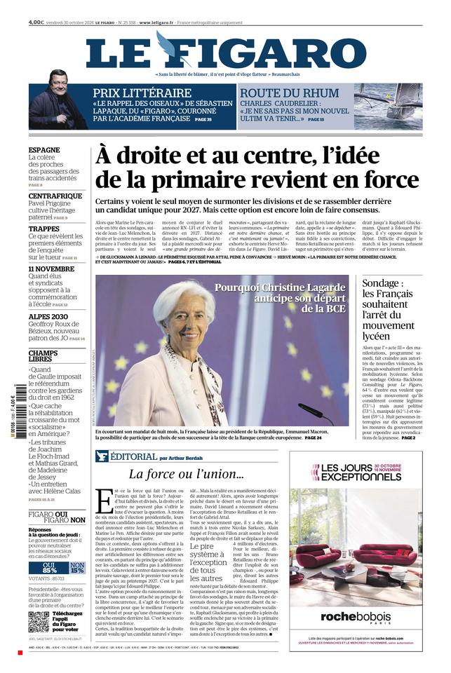Prima-pagina-le-figaro-di-oggi-29-10-2026