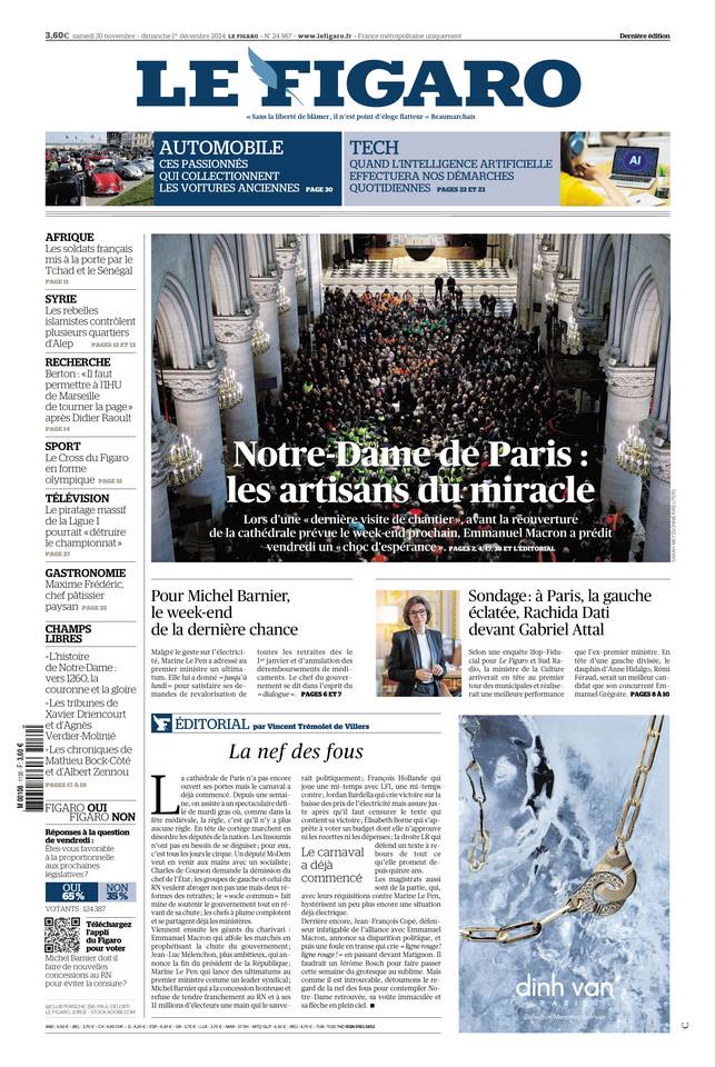 Prima-pagina-le-figaro-di-oggi-30-11-2024