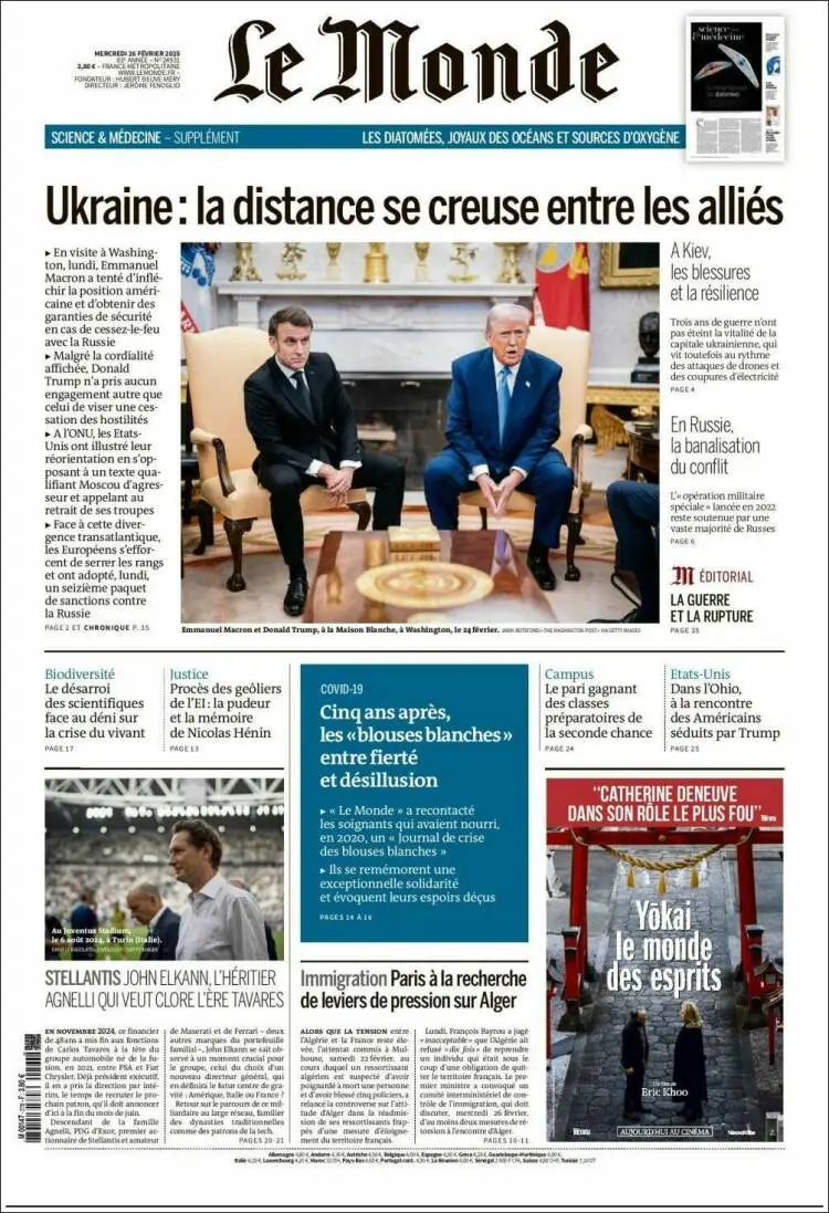 Prima-pagina-le monde-edizione-di-oggi-2025-02-26