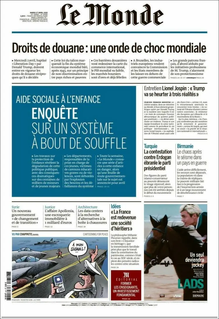 Prima-pagina-le monde-edizione-di-oggi-2025-04-01