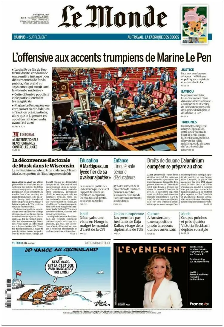 Prima-pagina-le monde-edizione-di-oggi-2025-04-03