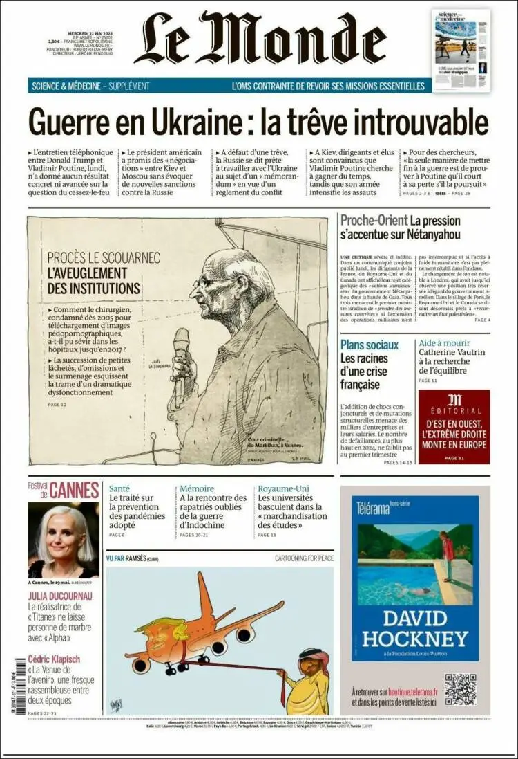 Prima-pagina-le monde-edizione-di-oggi-2025-05-21