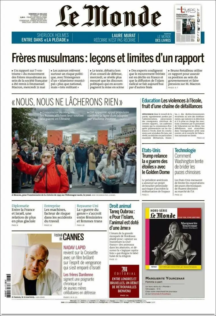 Prima-pagina-le monde-edizione-di-oggi-2025-05-23