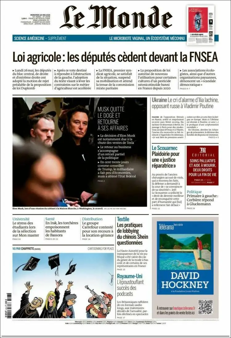 Prima-pagina-le monde-edizione-di-oggi-2025-05-28