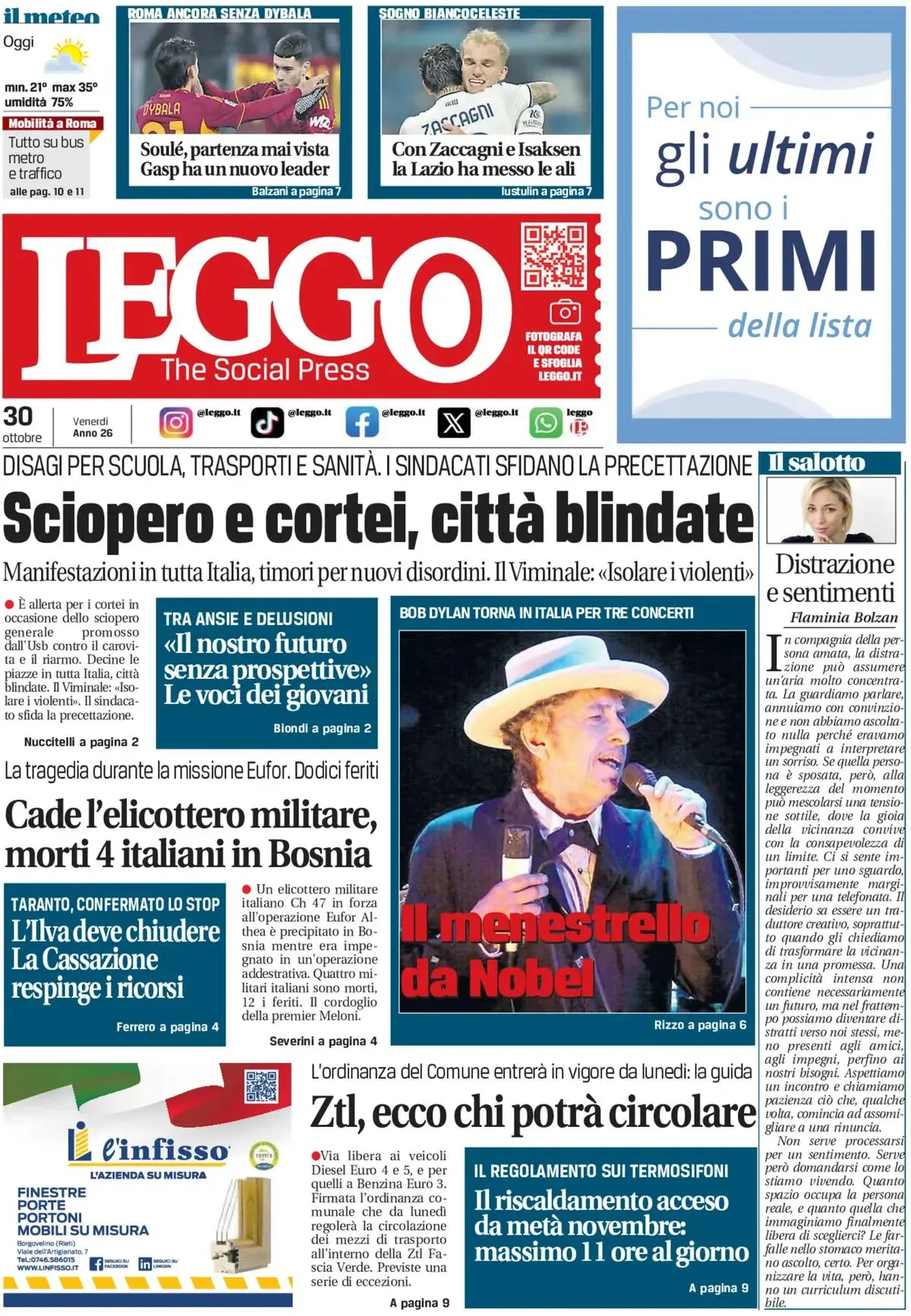 Prima-pagina-leggo-edizione-di-oggi-30-10-2026