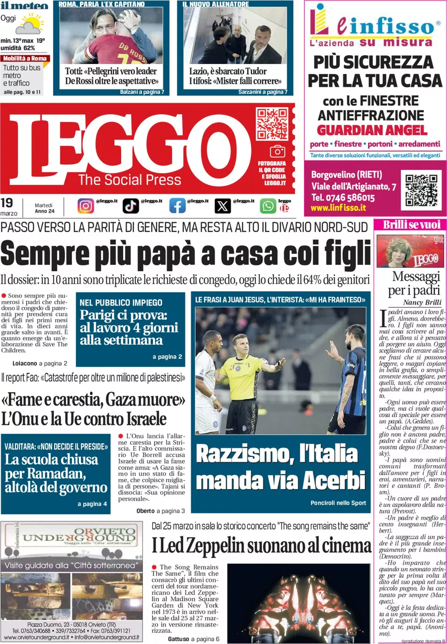 Prima-pagina-leggo-edizione-di-oggi-19-03-2024