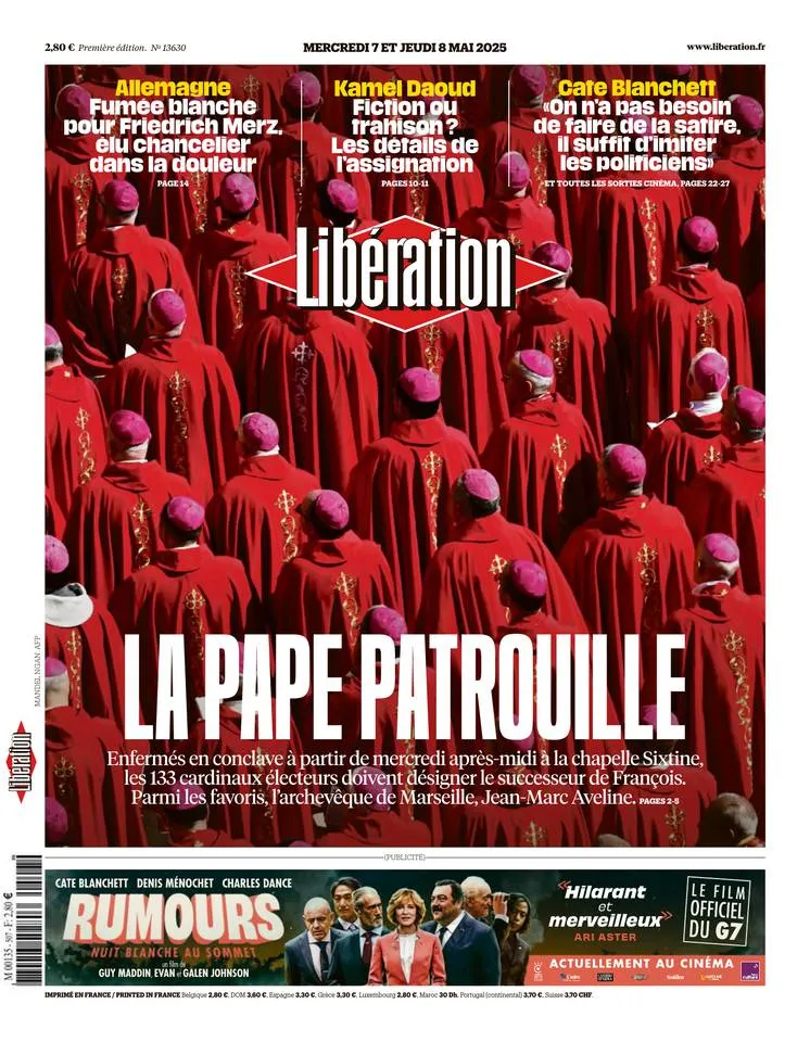 Prima-pagina-liberation-oggi-edizione-di-oggi-07-05-2025