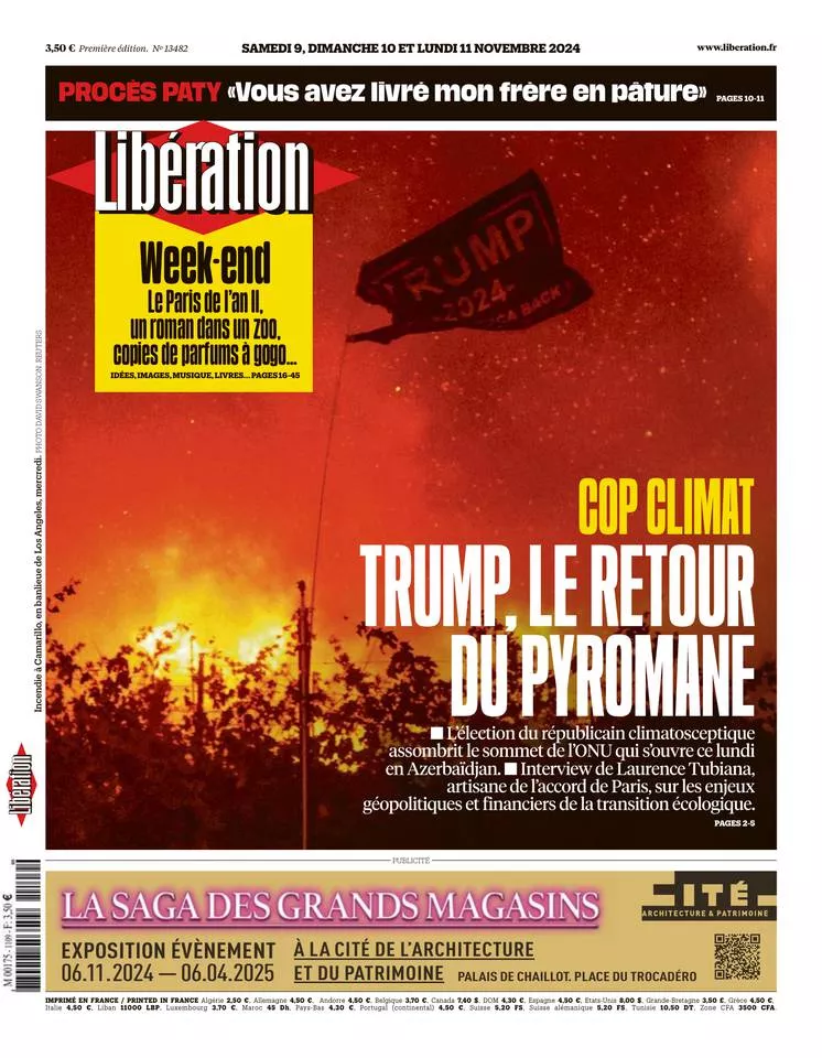 Prima-pagina-liberation-oggi-edizione-di-oggi-08-11-2024