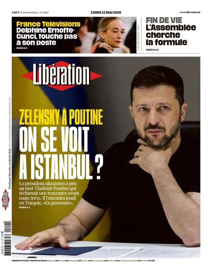 Prima-pagina-liberation-oggi-edizione-di-oggi-11-05-2025