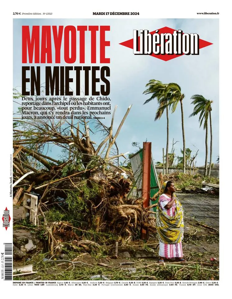 Prima-pagina-liberation-oggi-edizione-di-oggi-16-12-2024