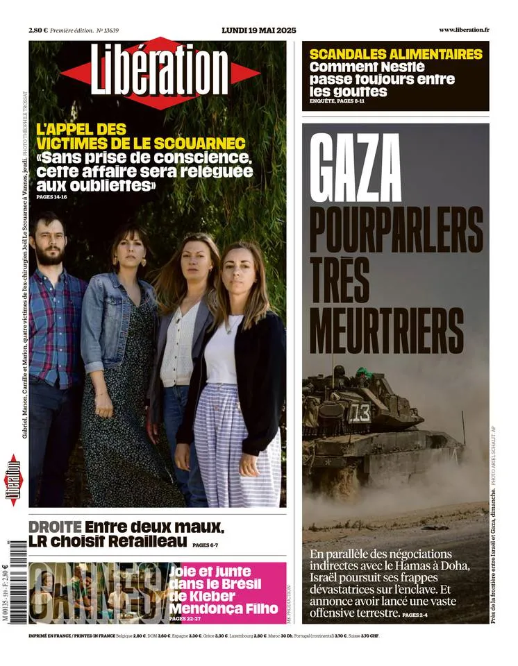 Prima-pagina-liberation-oggi-edizione-di-oggi-18-05-2025