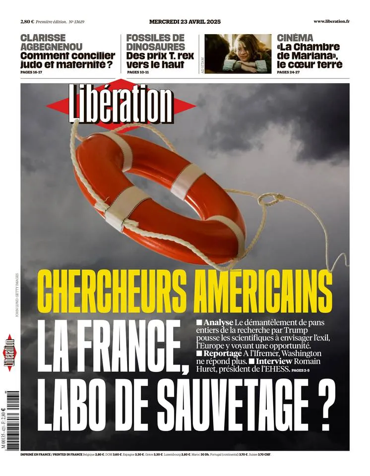 Prima-pagina-liberation-oggi-edizione-di-oggi-22-04-2025