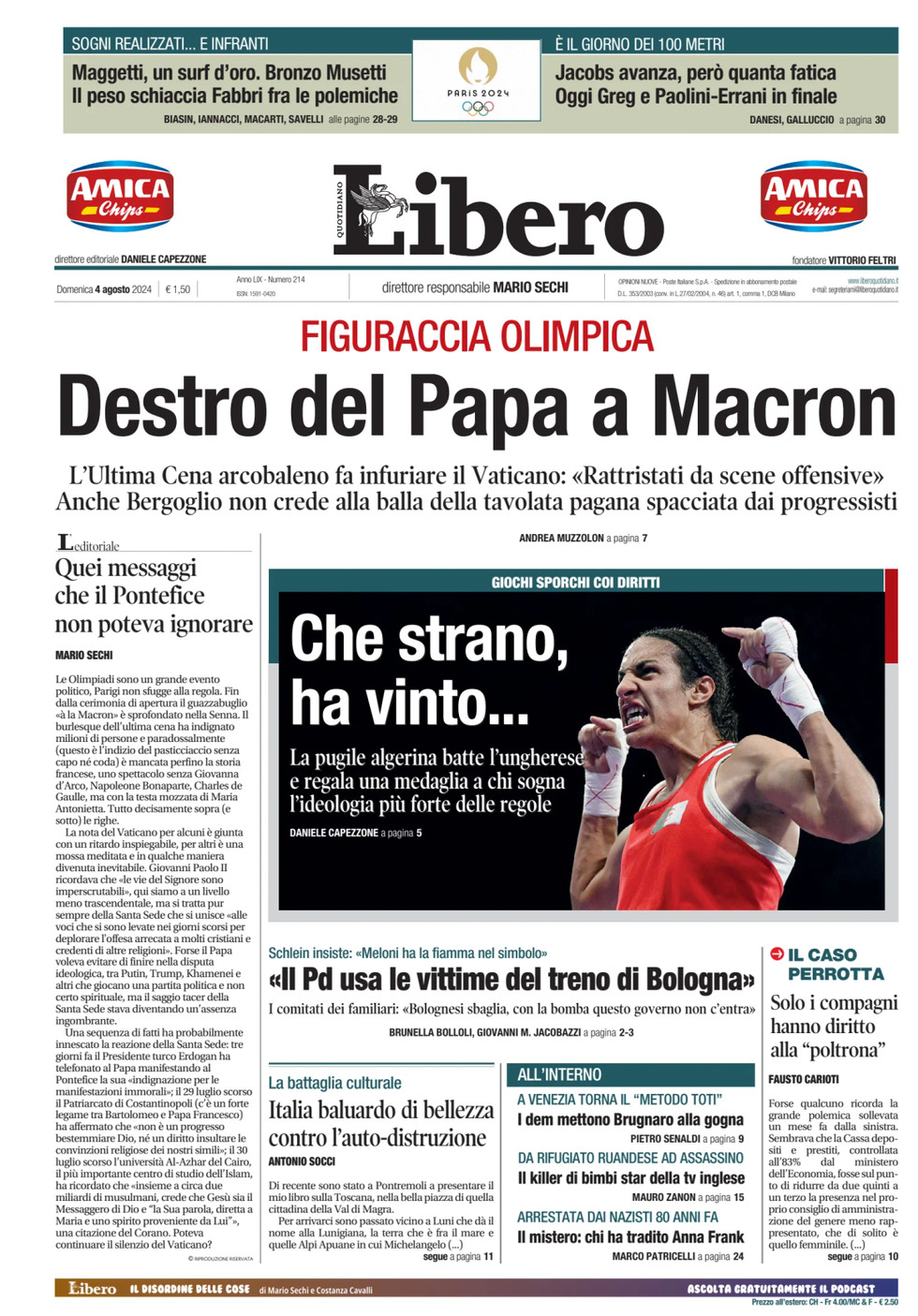Prima-pagina-libero-edizione-di-oggi-04-08-2024