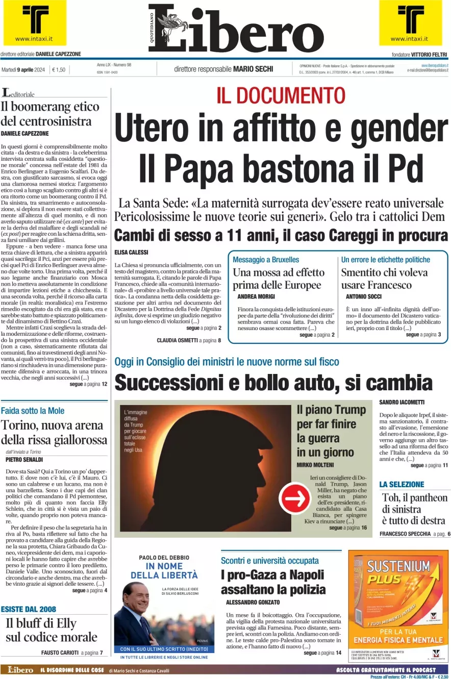 Prima-pagina-libero-edizione-di-oggi-09-04-2024