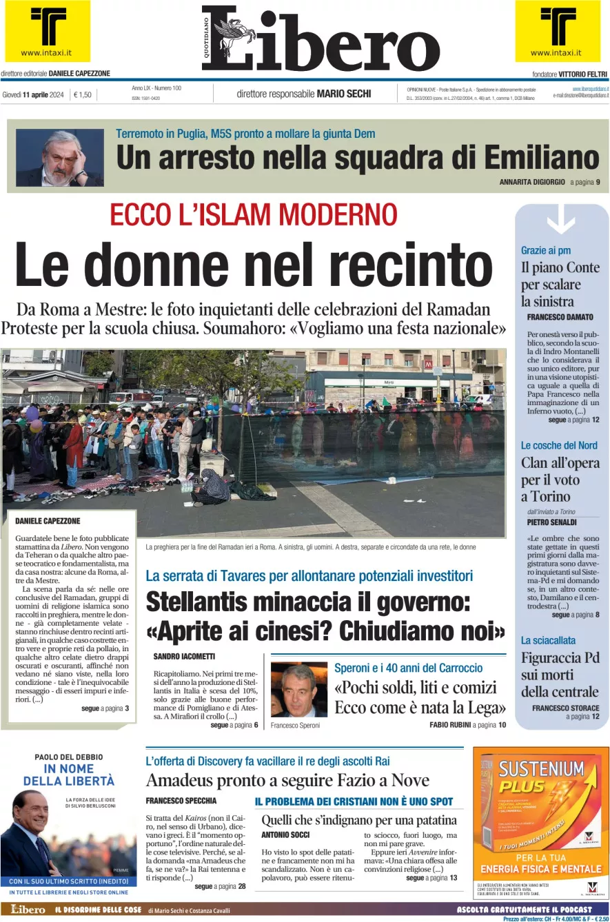 Prima-pagina-libero-edizione-di-oggi-11-04-2024