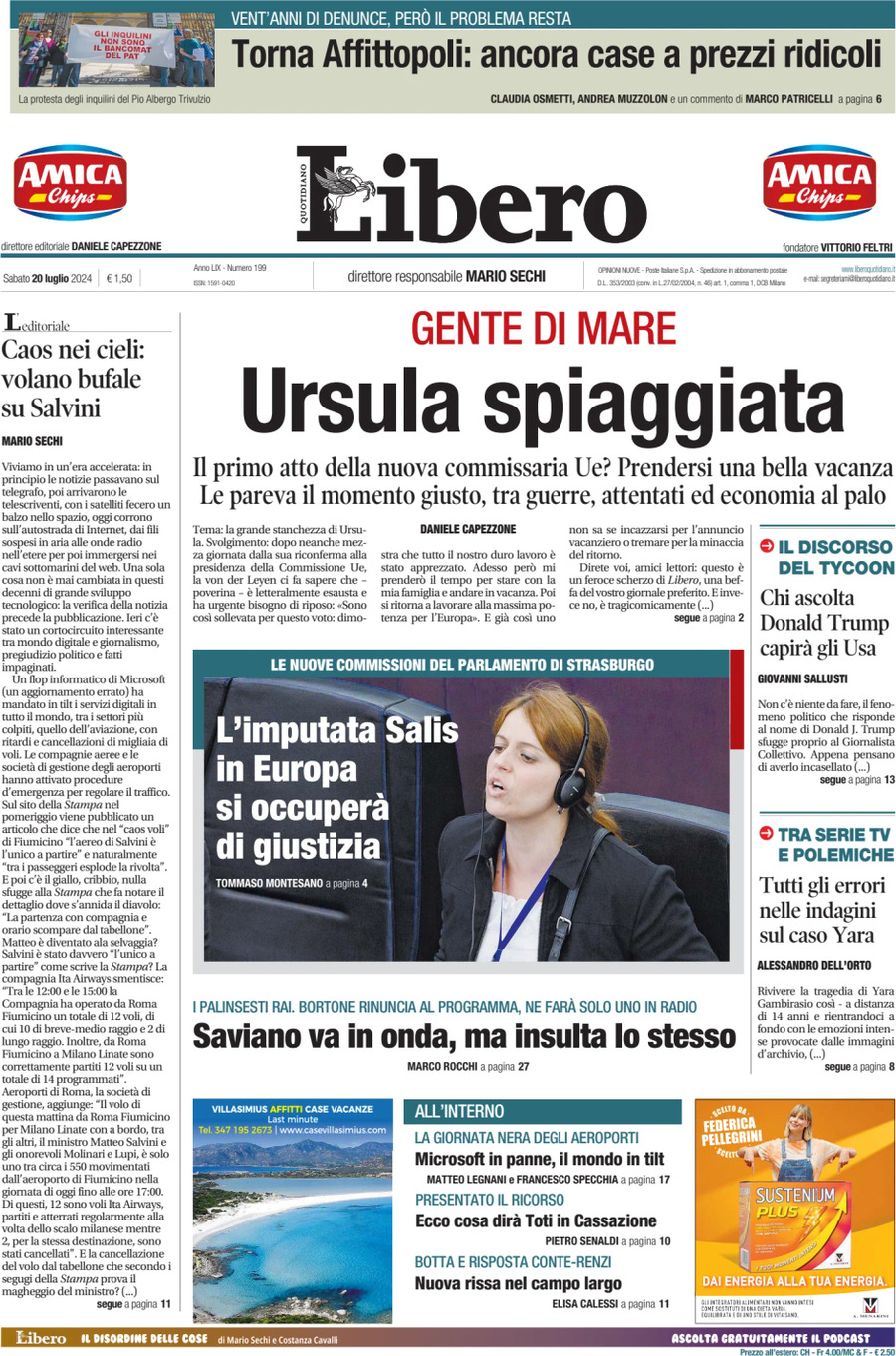 Prima-pagina-libero-edizione-di-oggi-20-07-2024