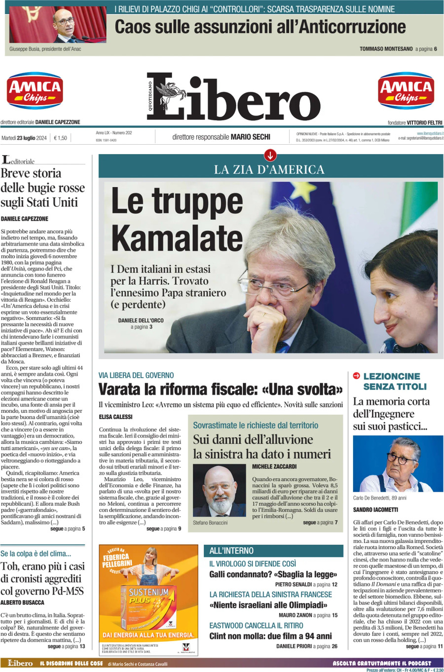 Prima-pagina-libero-edizione-di-oggi-23-07-2024