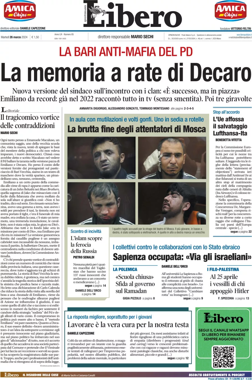 Prima-pagina-libero-edizione-di-oggi-26-03-2024