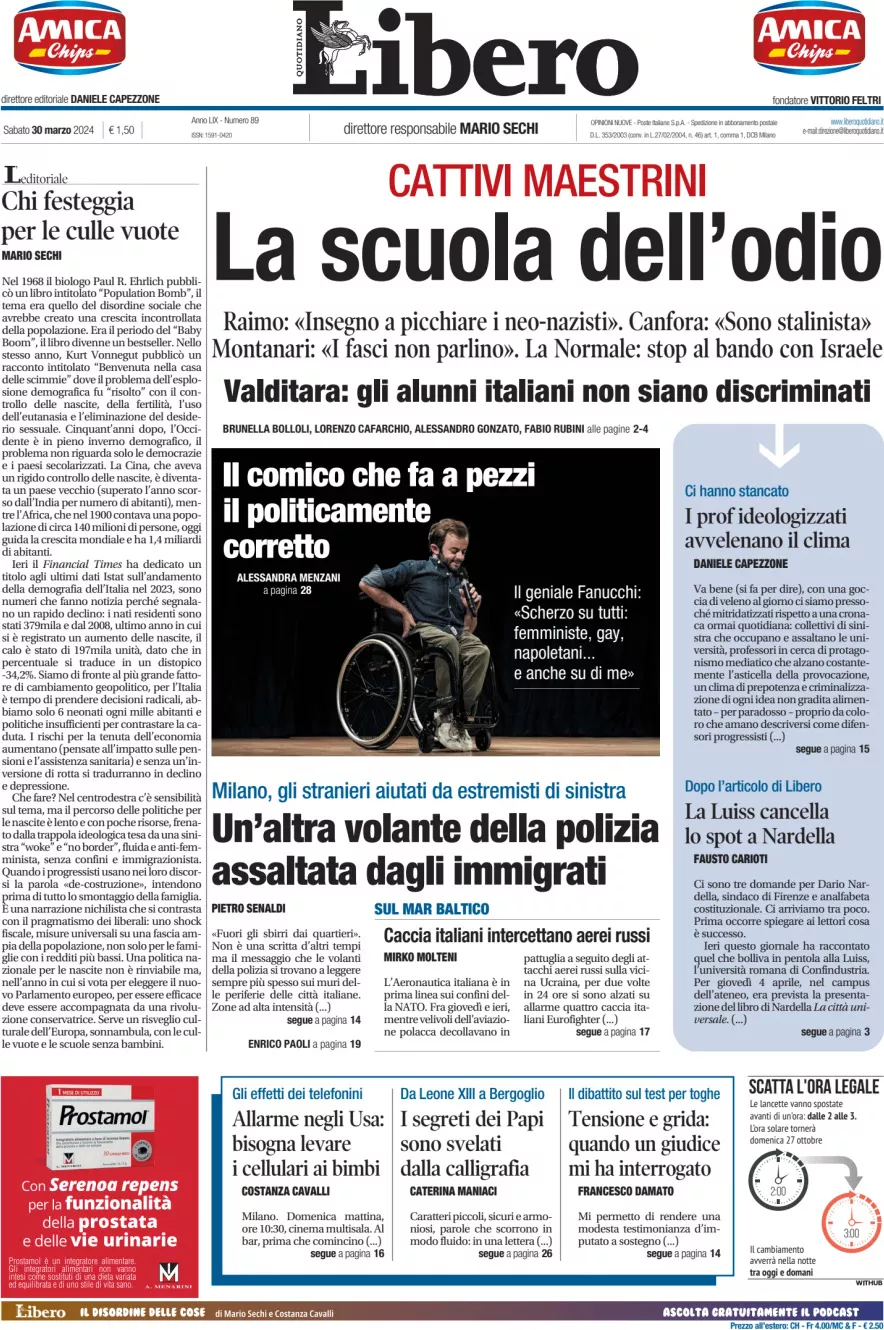 Prima-pagina-libero-edizione-di-oggi-30-03-2024