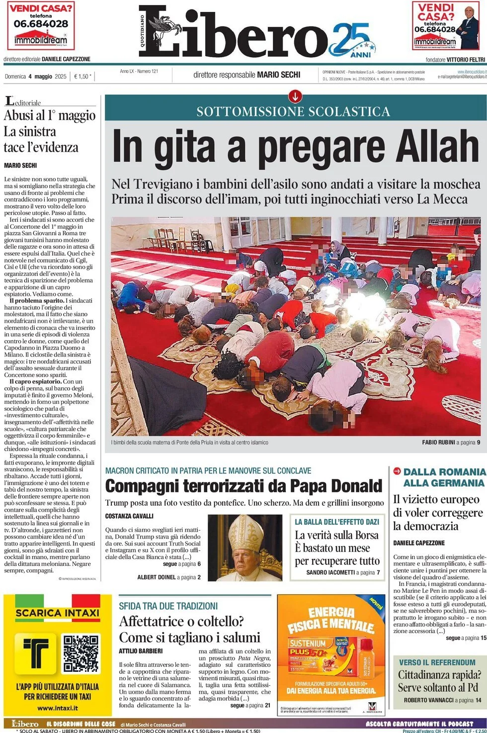 Prima-pagina-libero-edizione-di-oggi-04-05-2025
