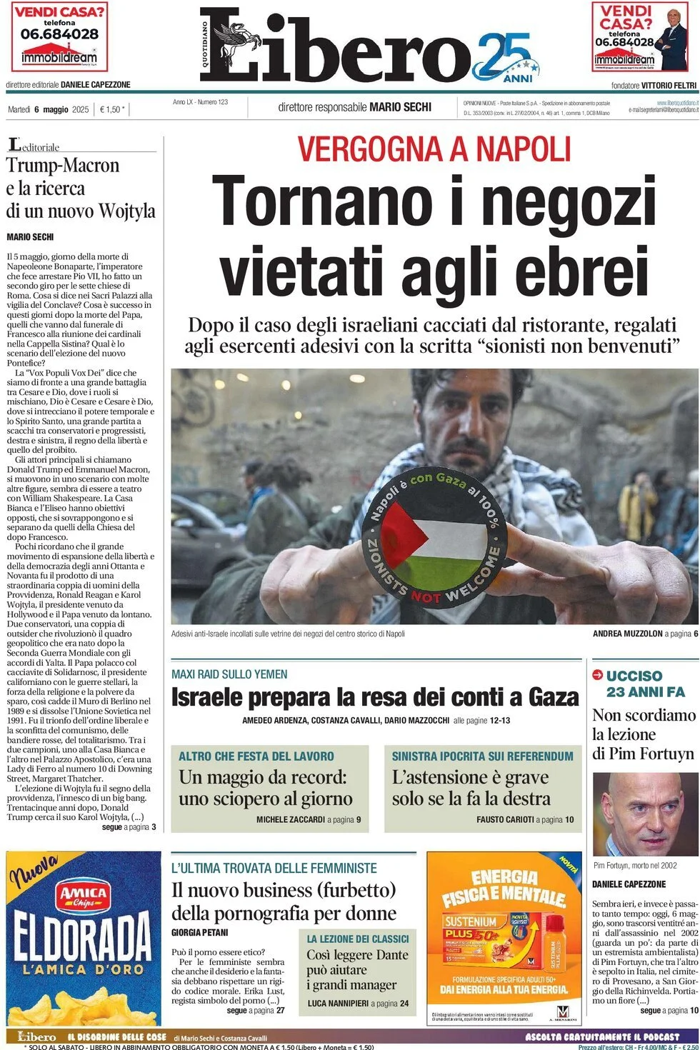 Prima-pagina-libero-edizione-di-oggi-06-05-2025