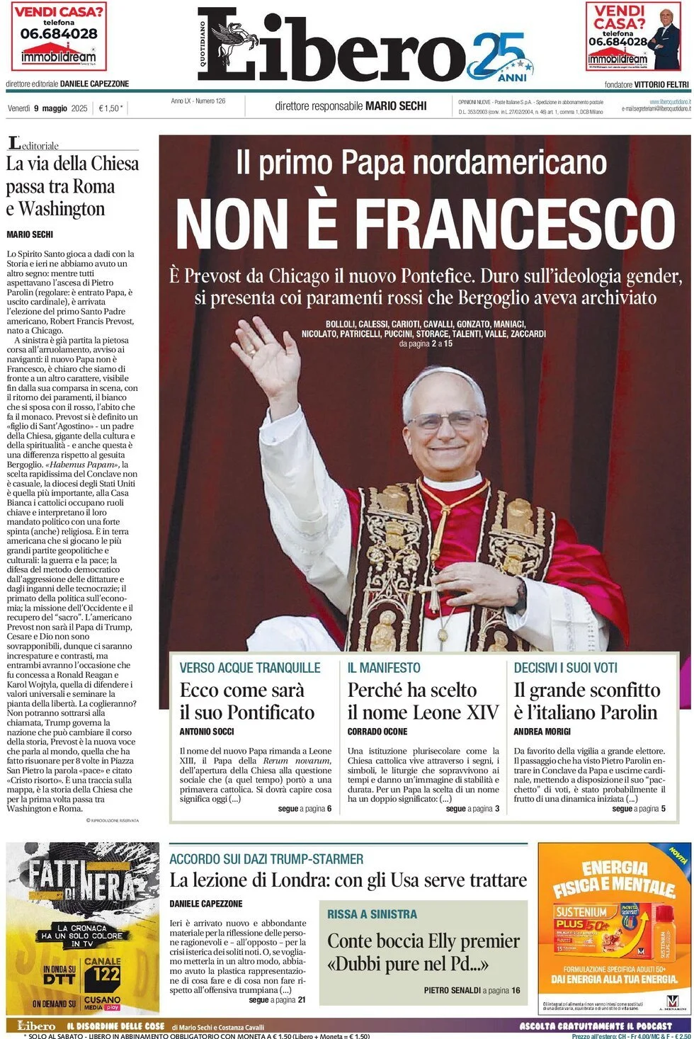 Prima-pagina-libero-edizione-di-oggi-09-05-2025