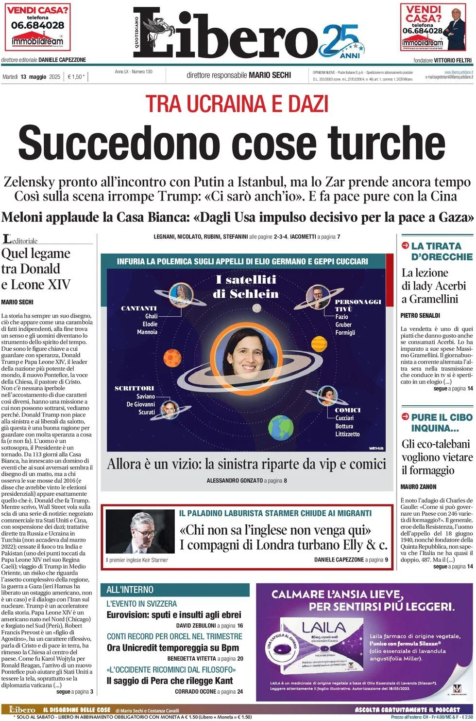 Prima-pagina-libero-edizione-di-oggi-13-05-2025