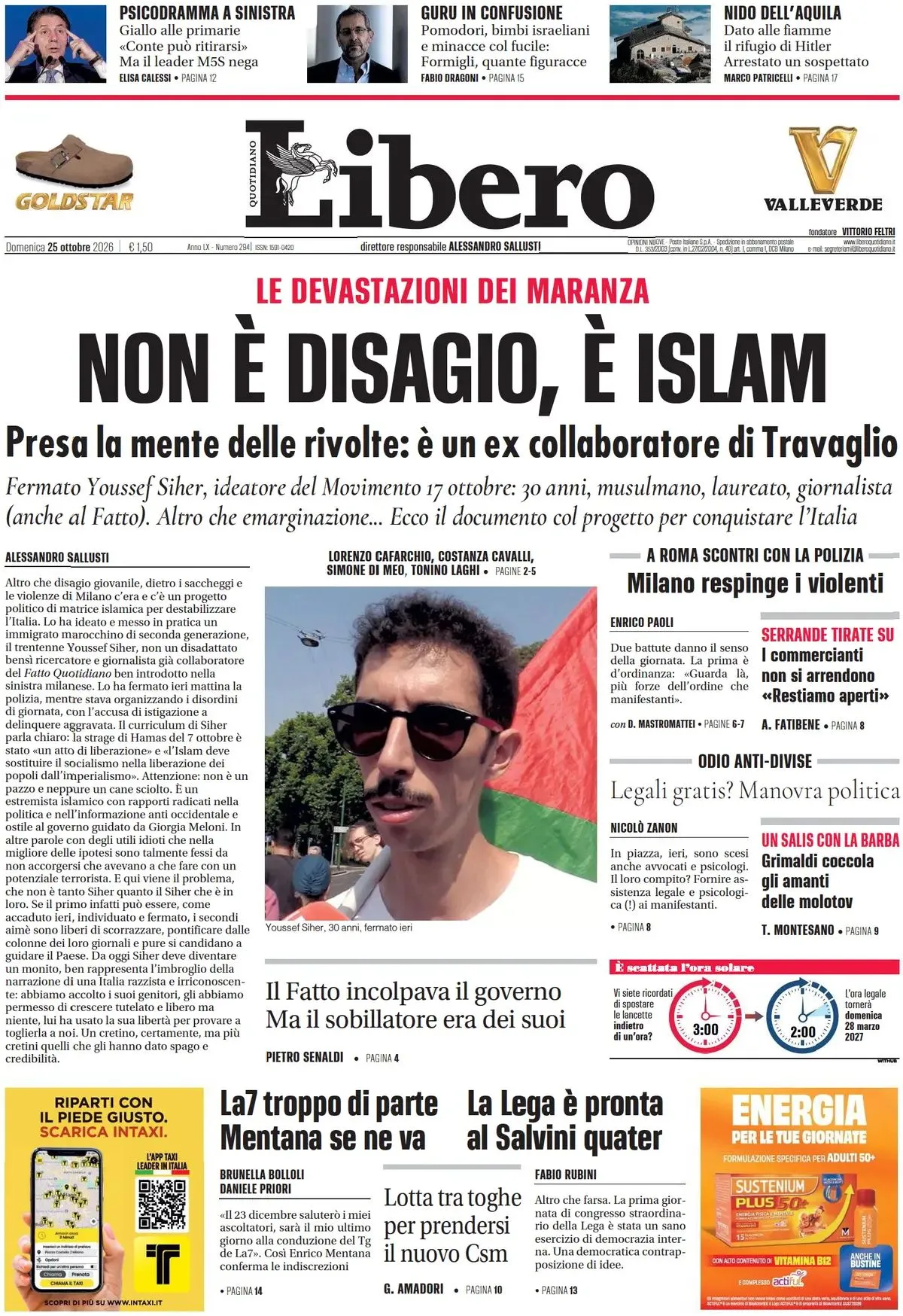 Prima-pagina-libero-edizione-di-oggi-25-10-2026