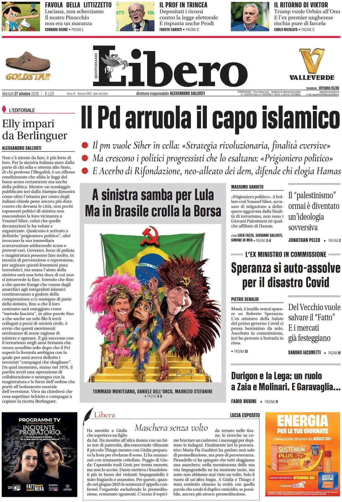 Prima-pagina-libero-edizione-di-oggi-27-10-2026