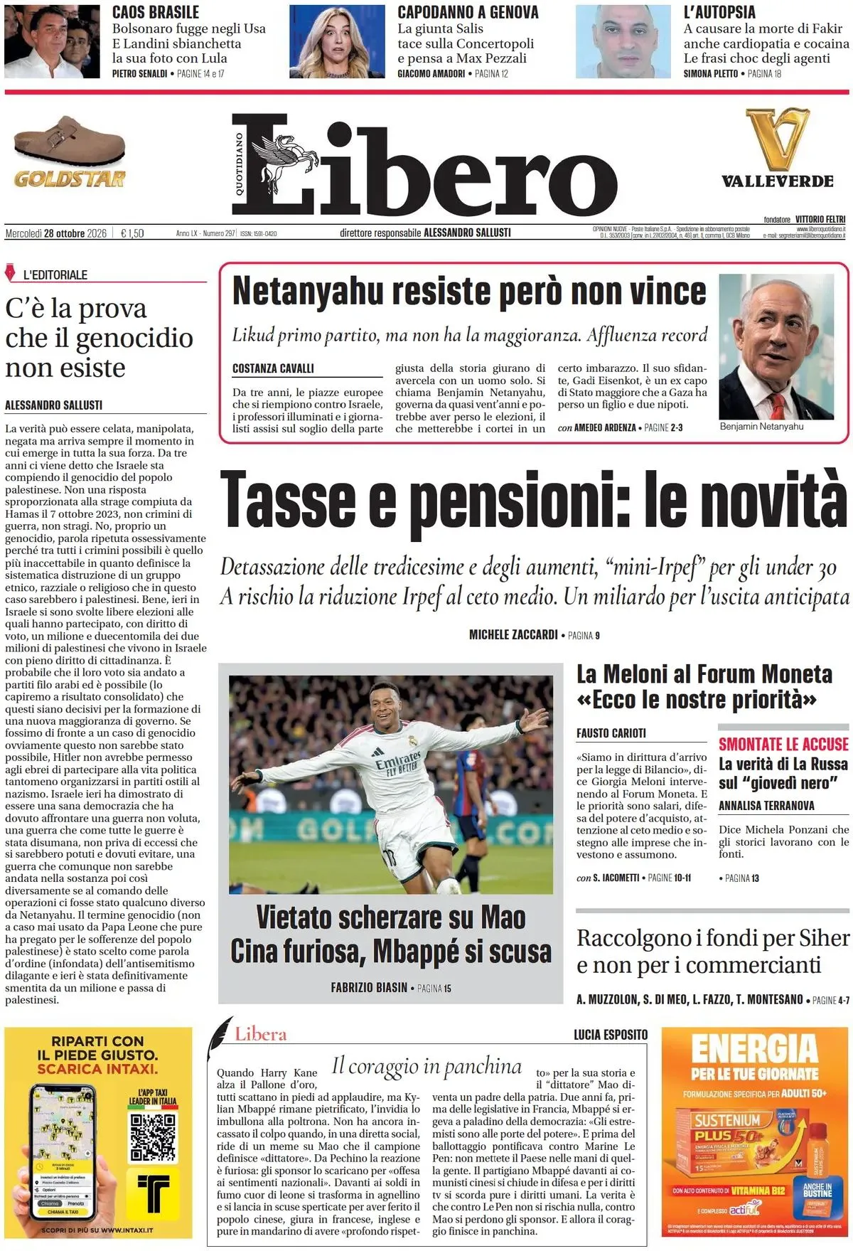 Prima-pagina-libero-edizione-di-oggi-28-10-2026
