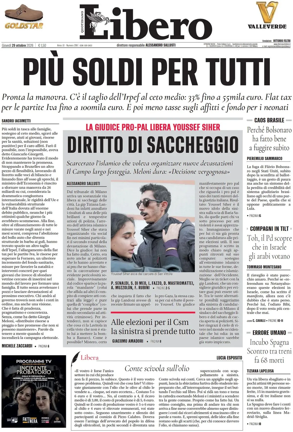 Prima-pagina-libero-edizione-di-oggi-29-10-2026