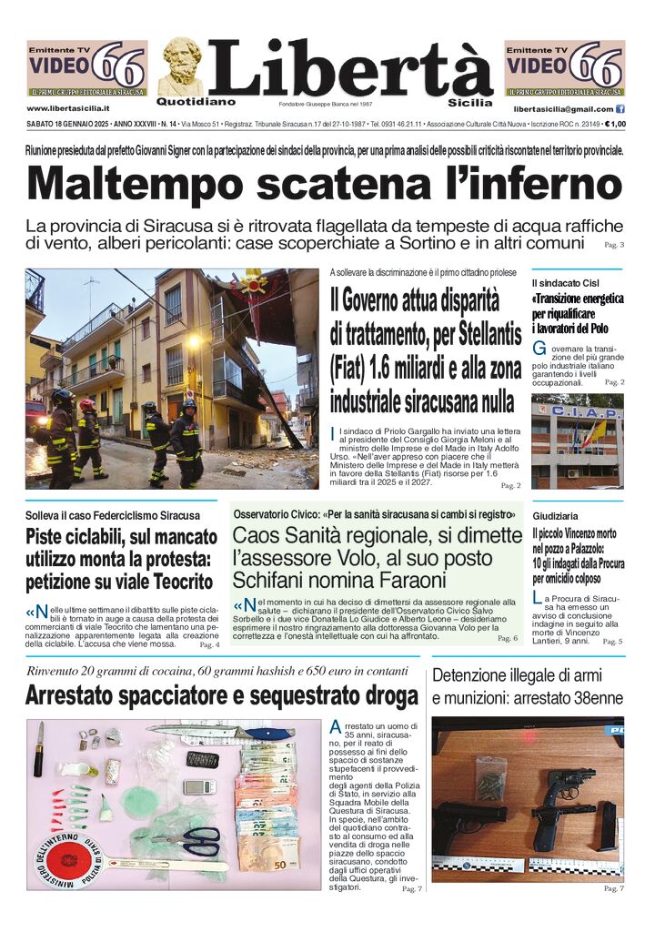 Prima-pagina-libertasicilia-edizione-di-oggi-18-01-25