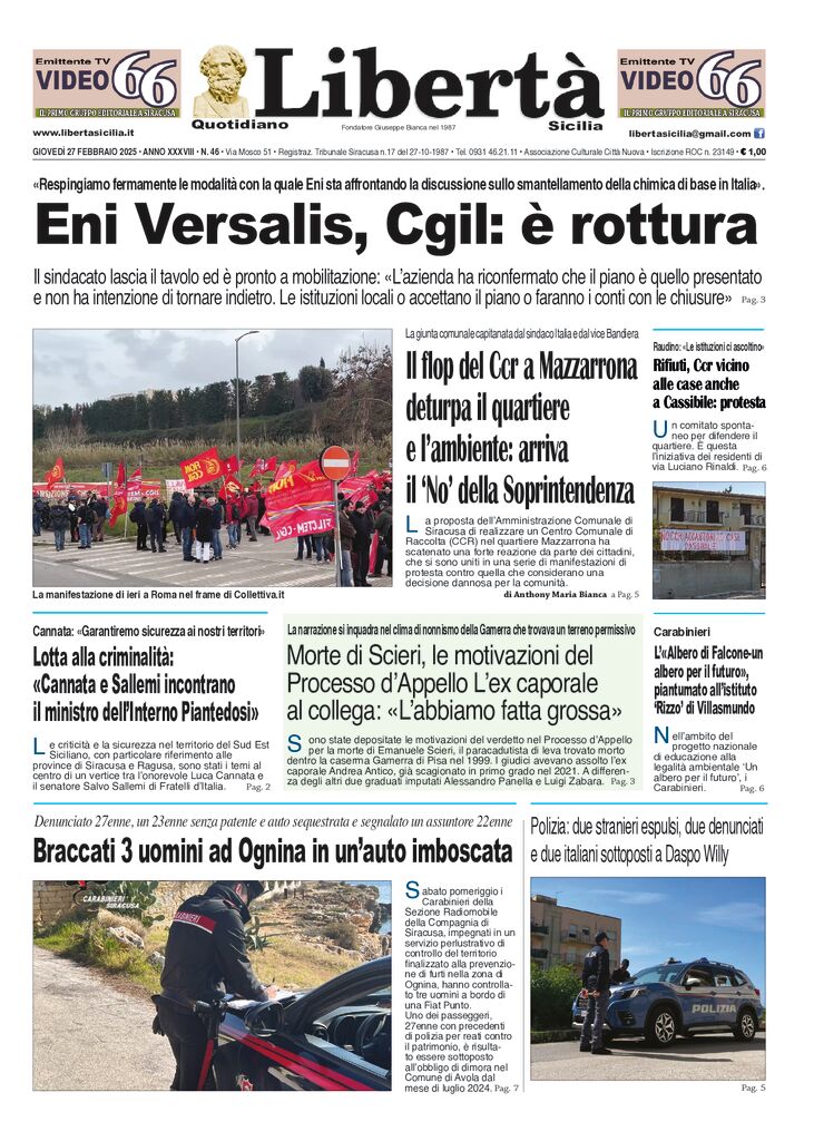 Prima-pagina-libertasicilia-edizione-di-oggi-27-02-25