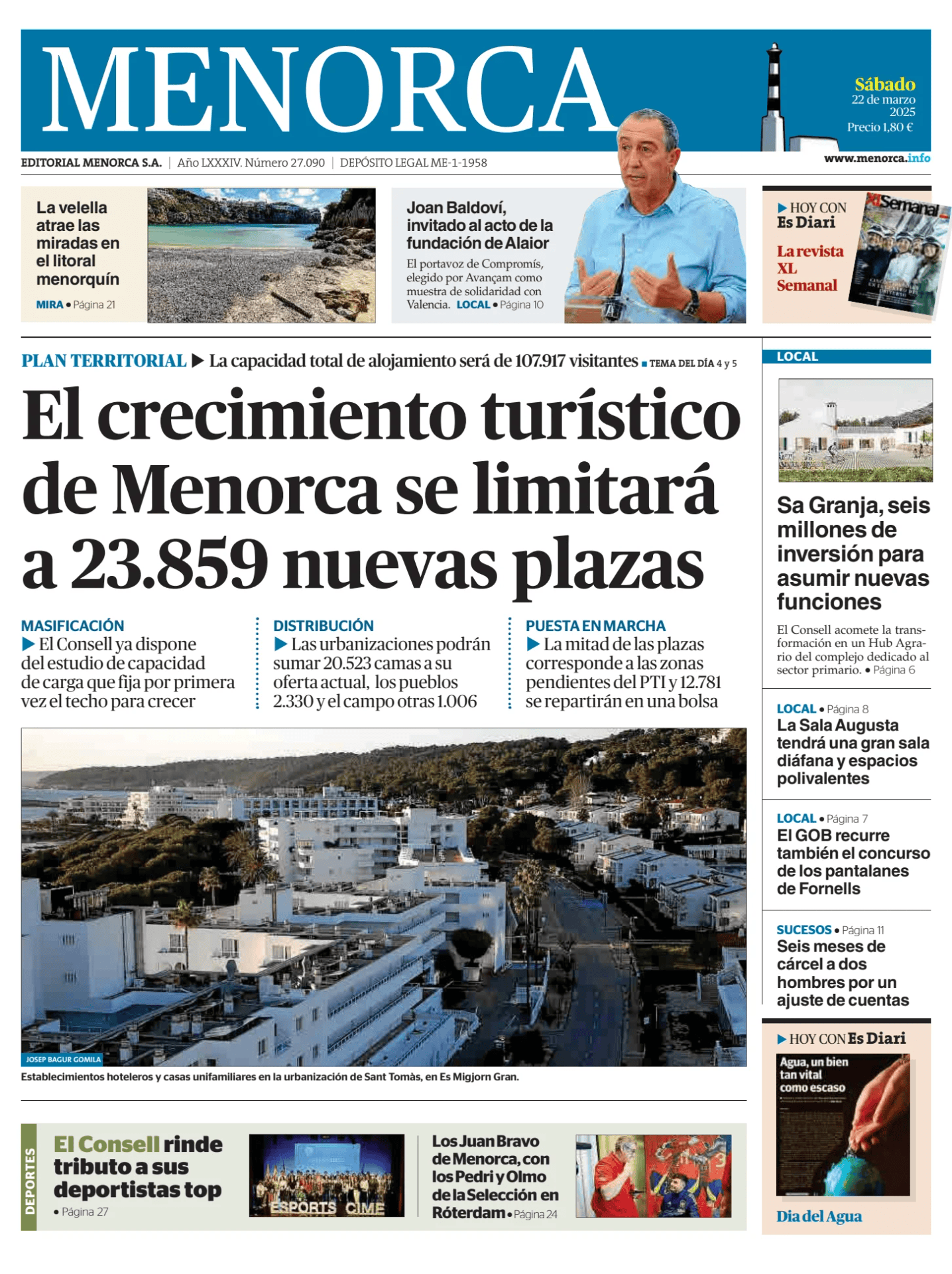 Prima-pagina-menorca-oggi-edizione-di-oggi-20250322