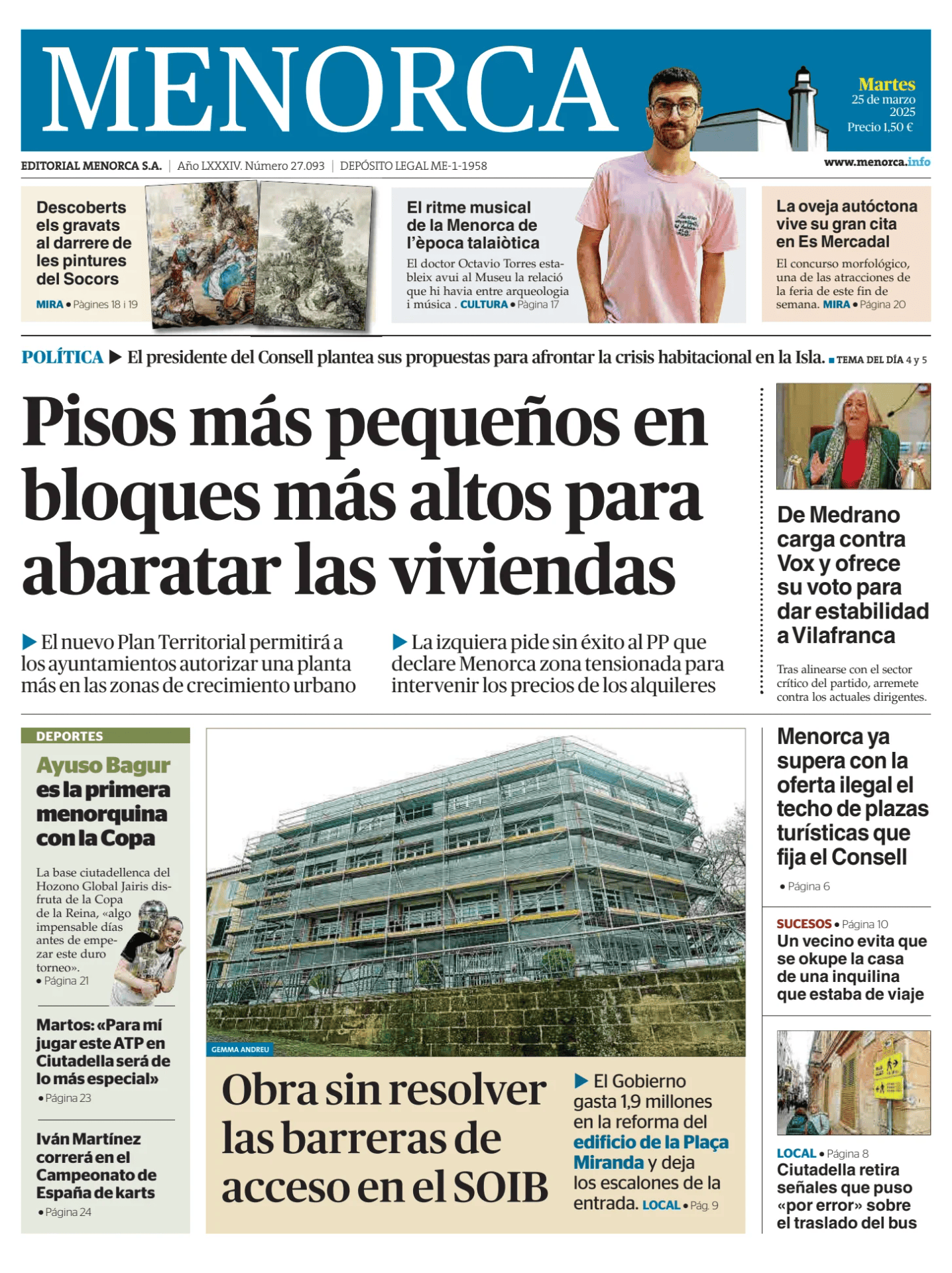Prima-pagina-menorca-oggi-edizione-di-oggi-20250325
