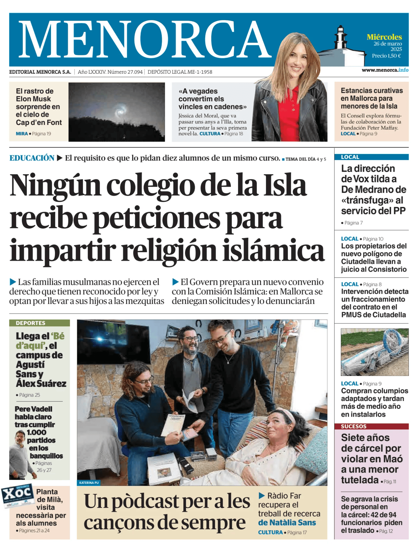 Prima-pagina-menorca-oggi-edizione-di-oggi-20250326
