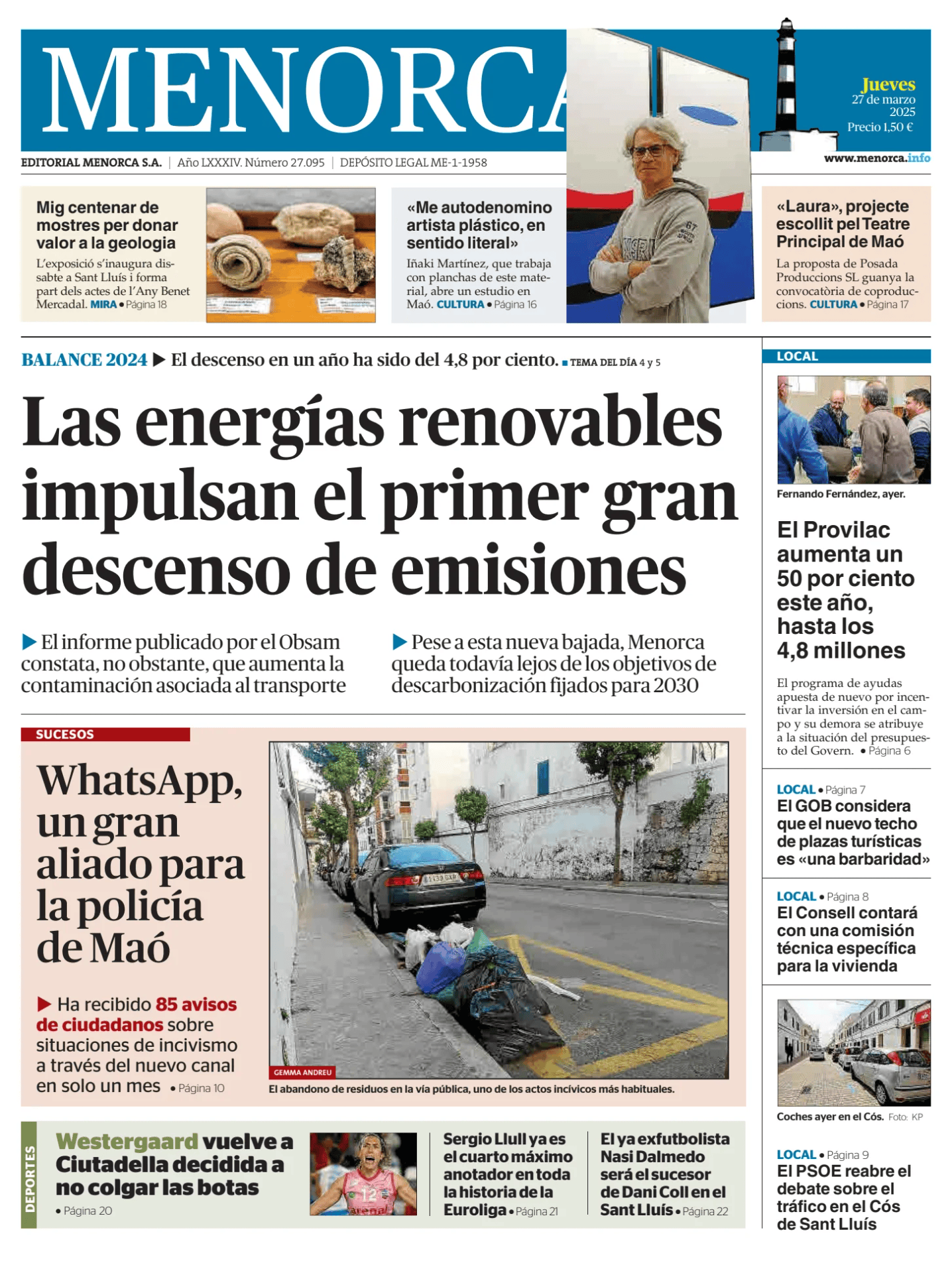 Prima-pagina-menorca-oggi-edizione-di-oggi-20250327