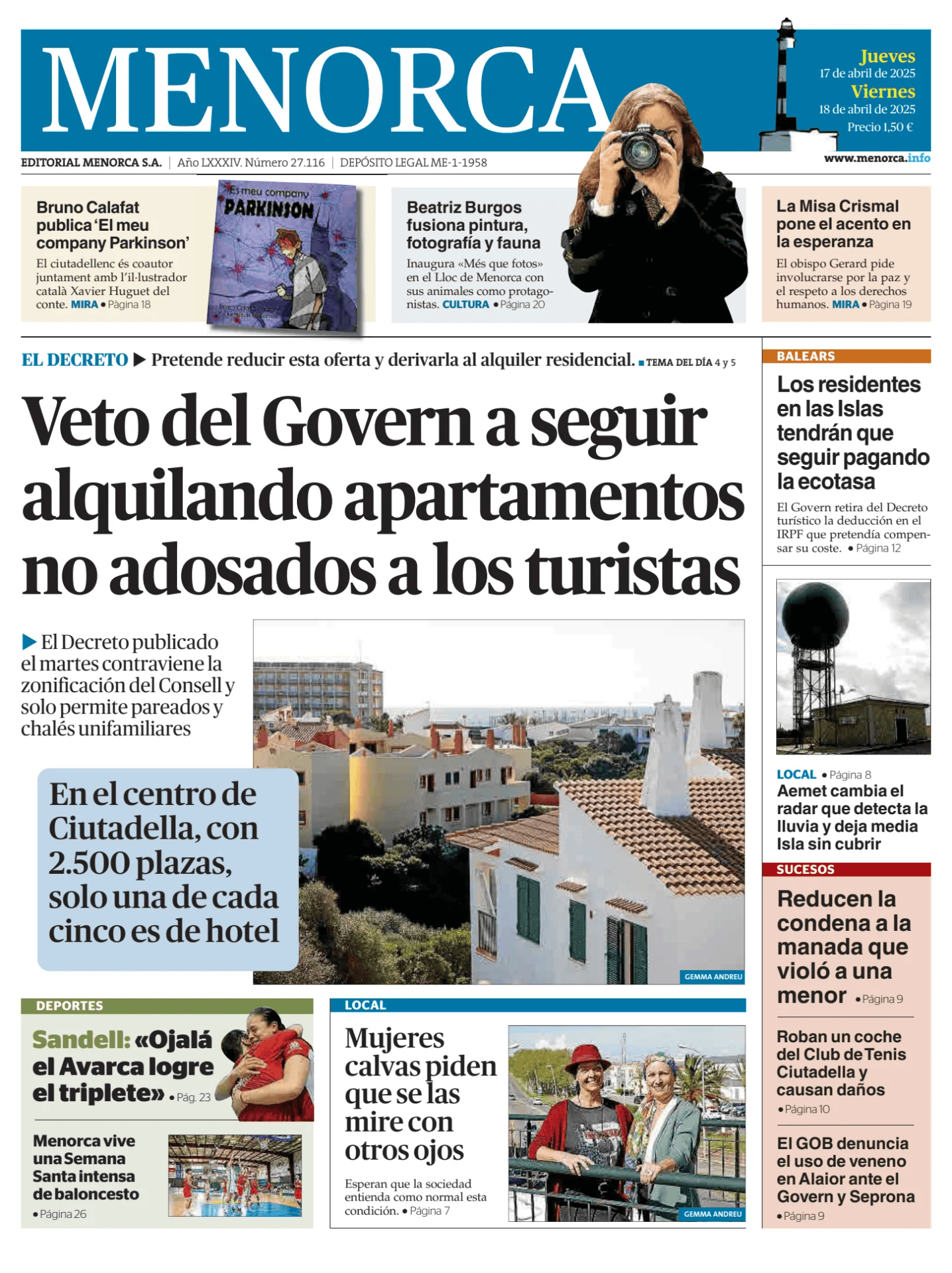Prima-pagina-menorca-oggi-edizione-di-oggi-20250417