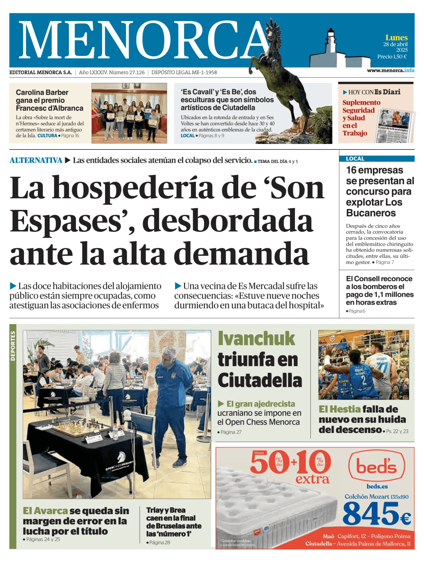 Prima-pagina-menorca-oggi-edizione-di-oggi-20250428