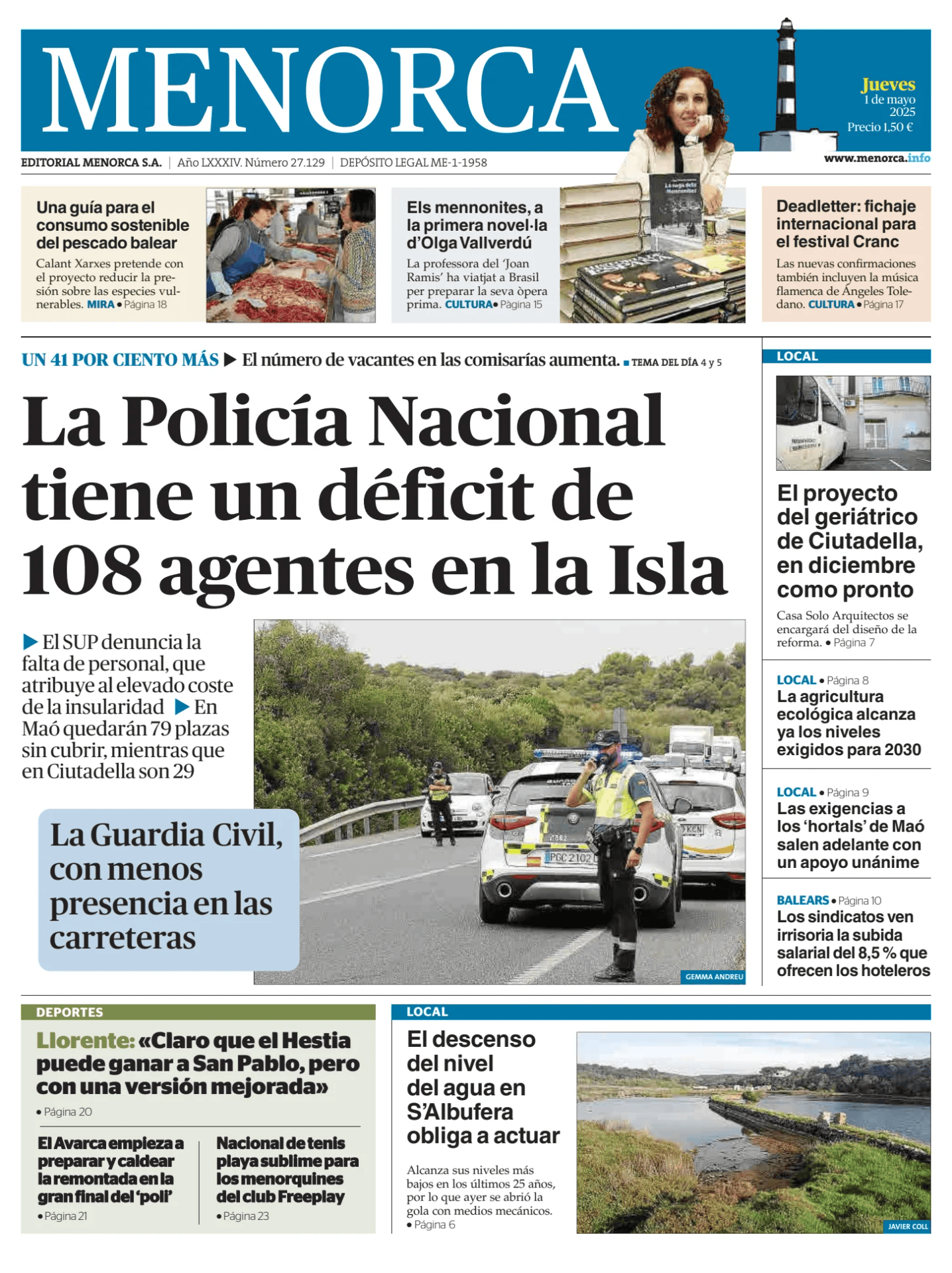 Prima-pagina-menorca-oggi-edizione-di-oggi-20250501