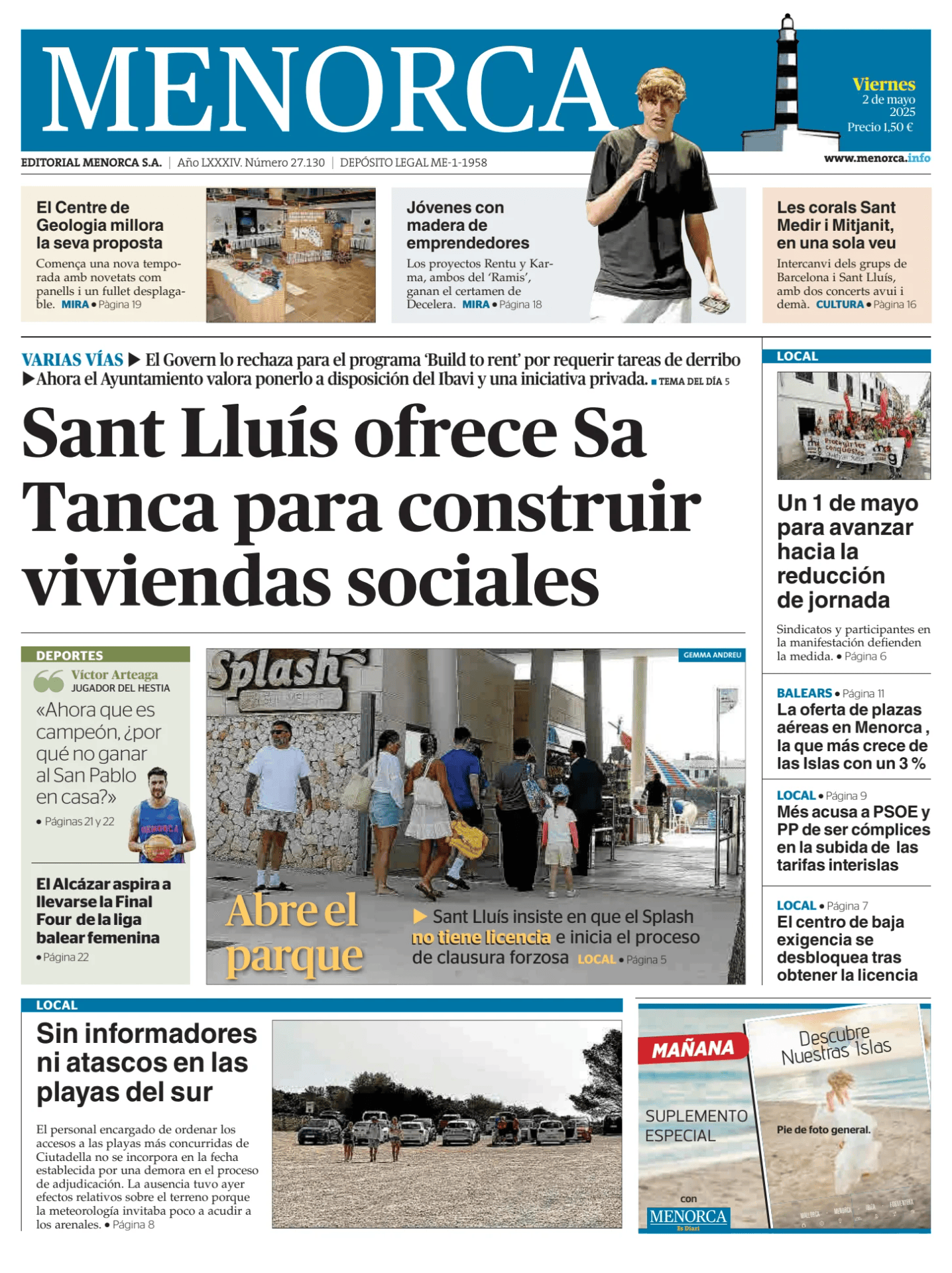 Prima-pagina-menorca-oggi-edizione-di-oggi-20250502