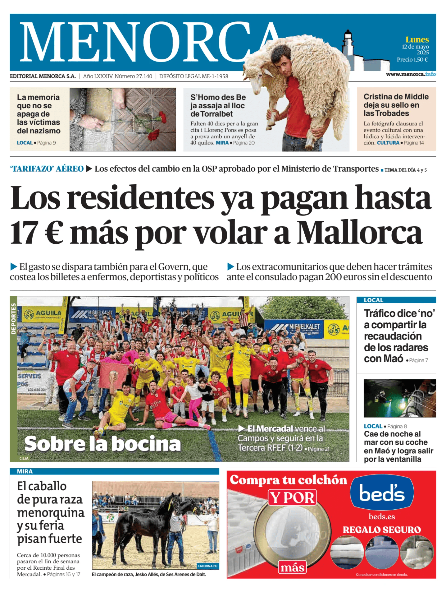 Prima-pagina-menorca-oggi-edizione-di-oggi-20250512