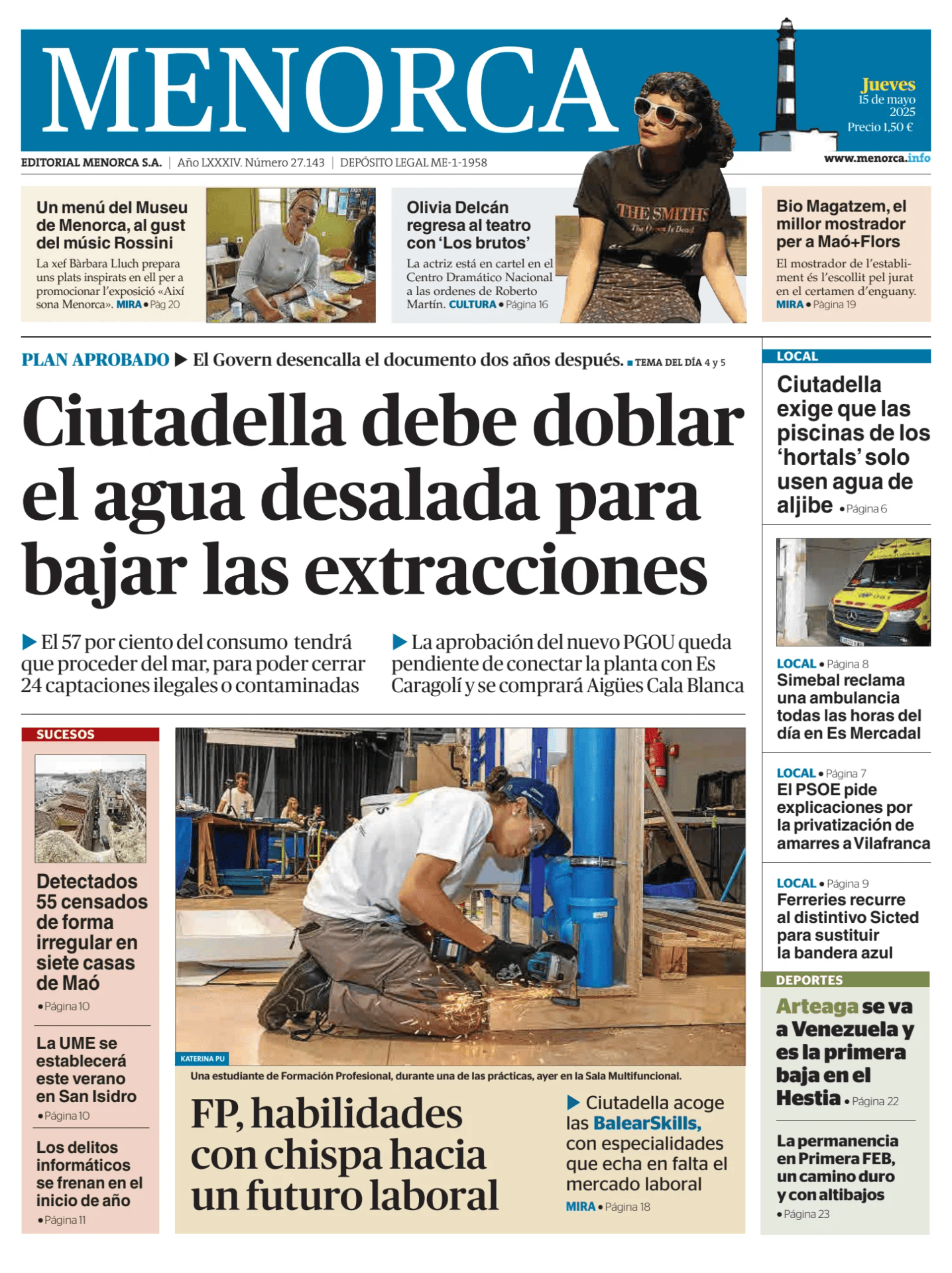 Prima-pagina-menorca-oggi-edizione-di-oggi-20250515