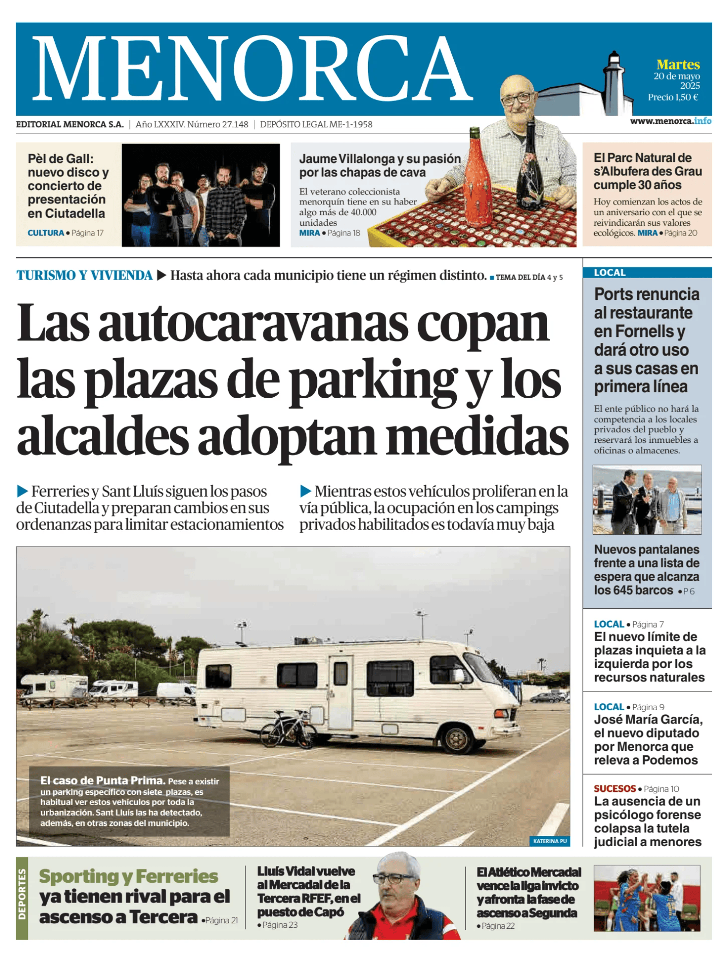 Prima-pagina-menorca-oggi-edizione-di-oggi-20250520