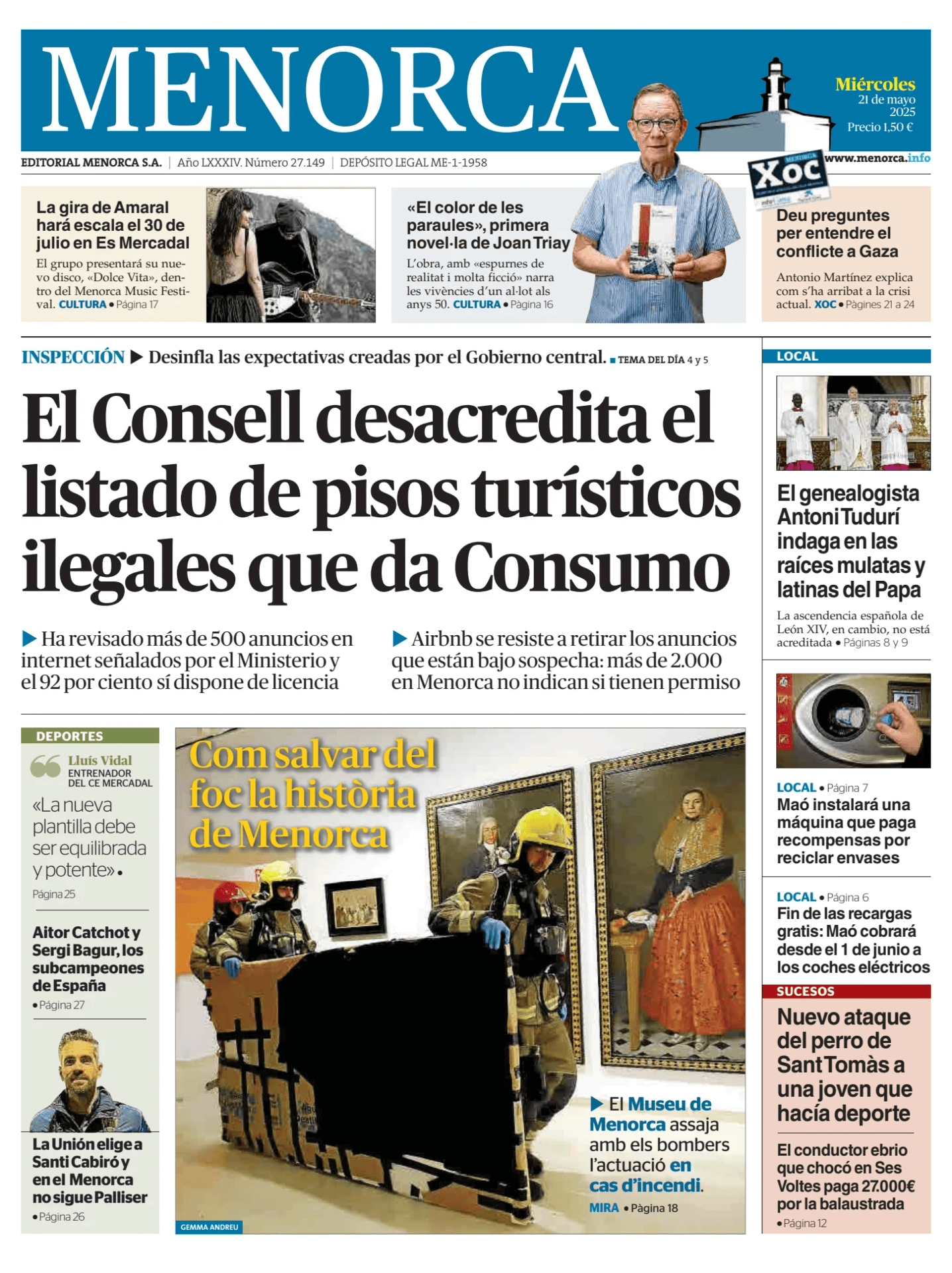 Prima-pagina-menorca-oggi-edizione-di-oggi-20250521