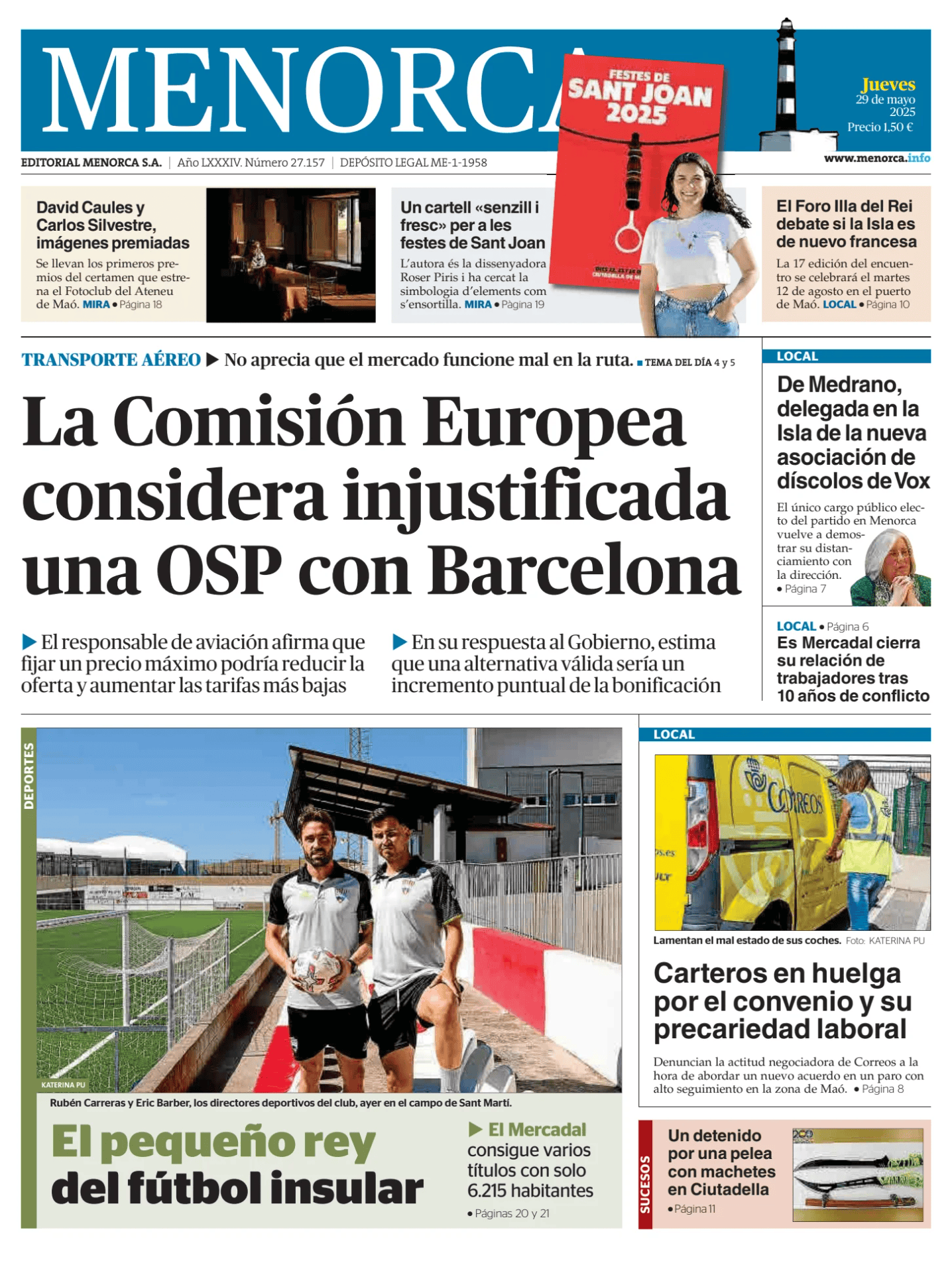 Prima-pagina-menorca-oggi-edizione-di-oggi-20250529