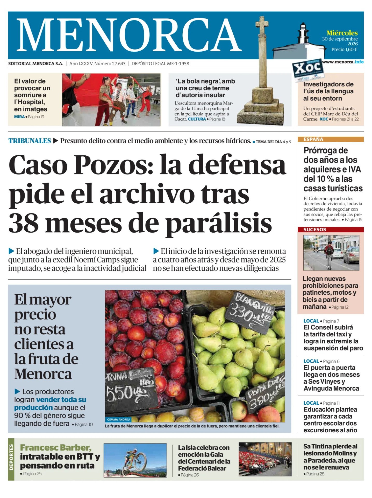Prima-pagina-menorca-oggi-edizione-di-oggi-20260930
