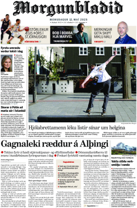Prima-pagina-morgunbladid-oggi-edizione-di-oggi-20250512